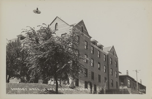 Postcard of Lindley Hall, which was demolished in 1973, on the University of Idaho campus in Moscow, Idaho.