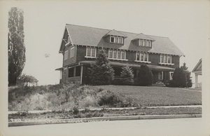 Postcard of the Tau Kappa Epsilon house, which is no longer standing, on the University of Idaho campus in Moscow, Idaho.