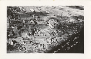 Postcard is an aerial photograph of the University of Idaho campus in Moscow, Idaho.