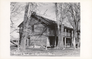 Postcard of Robber's Roost on the Vigilante Trail near Virginia City, Montana.