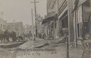 Postcard of a flood in Pullman, Washington in March, 1910.