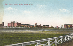 Postcard is of the Washington State Penitentiary in Walla Walla, Washington.