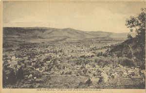 Postcard is a photograph overlooking Ashland, Oregon.