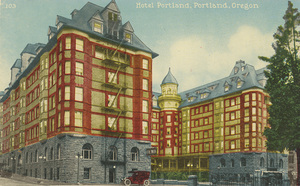Postcard is of the old Portland Hotel in Portland, Oregon.