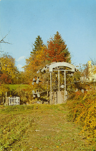 Postcard is a photograph of an old water wheel in the Warm Springs neighborhood of Boise, Idaho. | The Old Water Wheel, Boise, Idaho. Irrigation has always played a vital role in the life of Idaho. Along the Warm Springs Avenue of Boise many of the fine older homes of the city used the water wheel to irrigate the pastures for their horses. Here is one of the old wheels still working and in fine preservation.