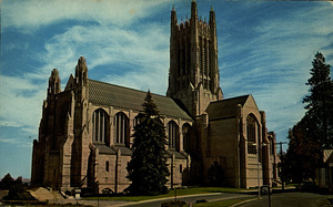 Postcard of St. John's Episcopal Church in Spokane, Washington. | The Cathedral of St. John the Evangelist (Episcopal) Spokane, Washington. One of America's fine examples of Gothic architecture, constructed in 1927-1954.