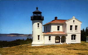 Postcard of the Admiralty Head Lighthouse in Fort Casey State Park near Coupeville, Washington. | Old Lighthouse, Fort Casey Historical State Park, Whidby Island, Washington.