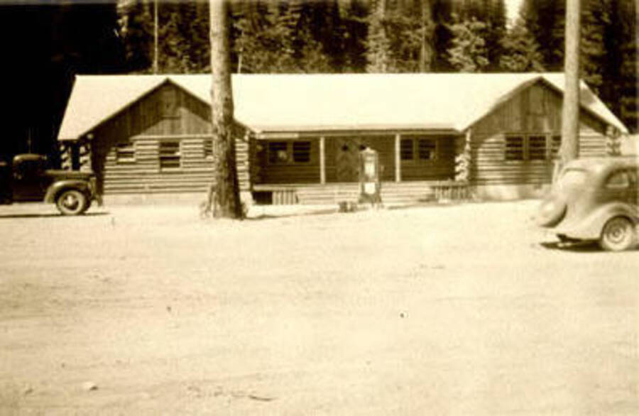 Exterior of the Nordman Club in Nordman, Idaho. Donated by Dorothy Bruno through Priest Lake Museum.