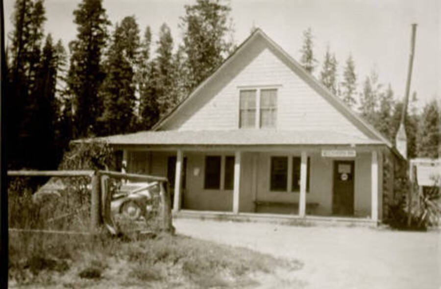 Exterior of Nordman Store and Buckhorn Inn. Nordman, Idaho. Donated by Dorothy Bruno through Priest Lake Museum.