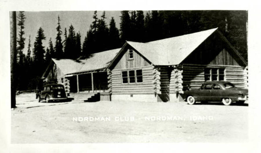 Exterior of the Nordman Club. Nordman, Idaho. Donated by Dorothy Bruno through Priest Lake Museum.