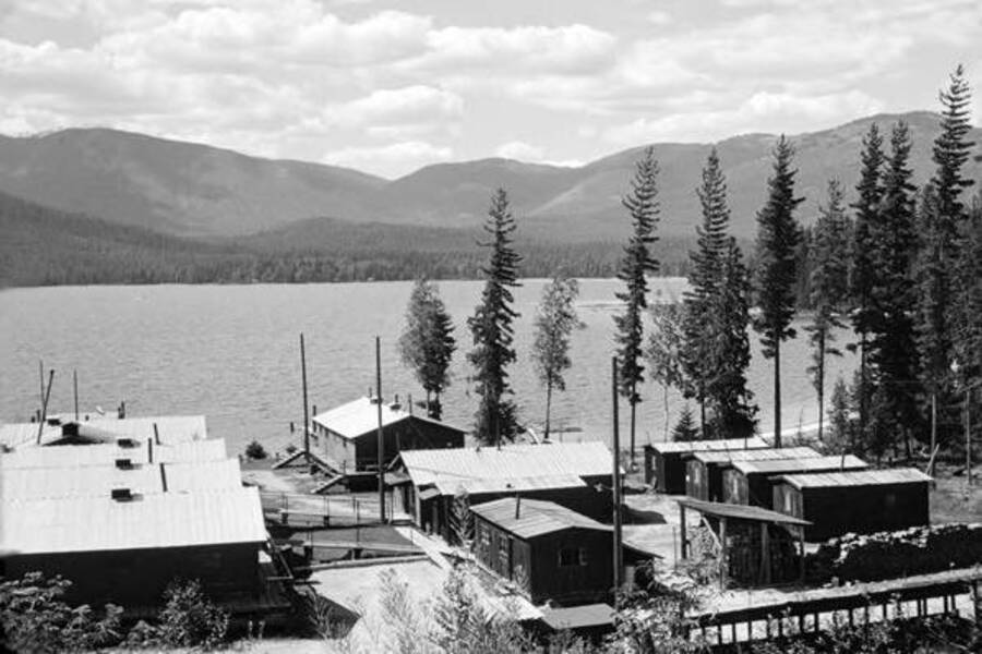 View of Diamond Match Camp 9. Donated by Paul Weber through Priest Lake Museum.