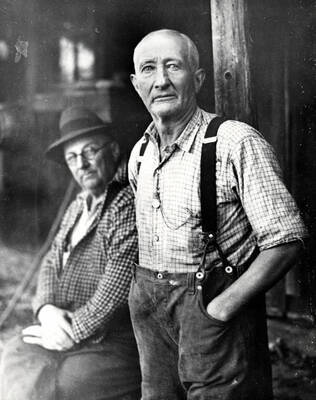 Lewis 'Pete' Chase and unidentified man.