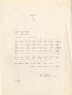 Student Correspondence 1940, A-J