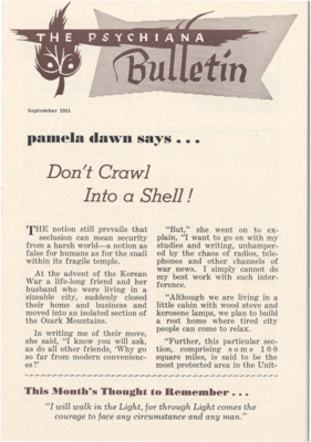 The Psychiana Bulletin, September 1951