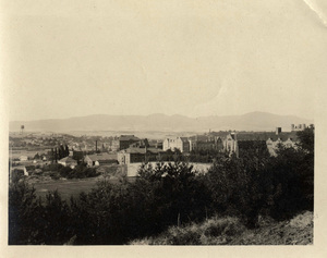 From Arboretum: Administration building (center right), Art and Architecture N. (center), Life Sciences South (center 2nd from right), Morrill Hall (center above Art and Architecture).