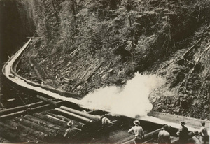 Junior field trip to the Diamon Match Company operation. Back reads: 'Jack Groom.'