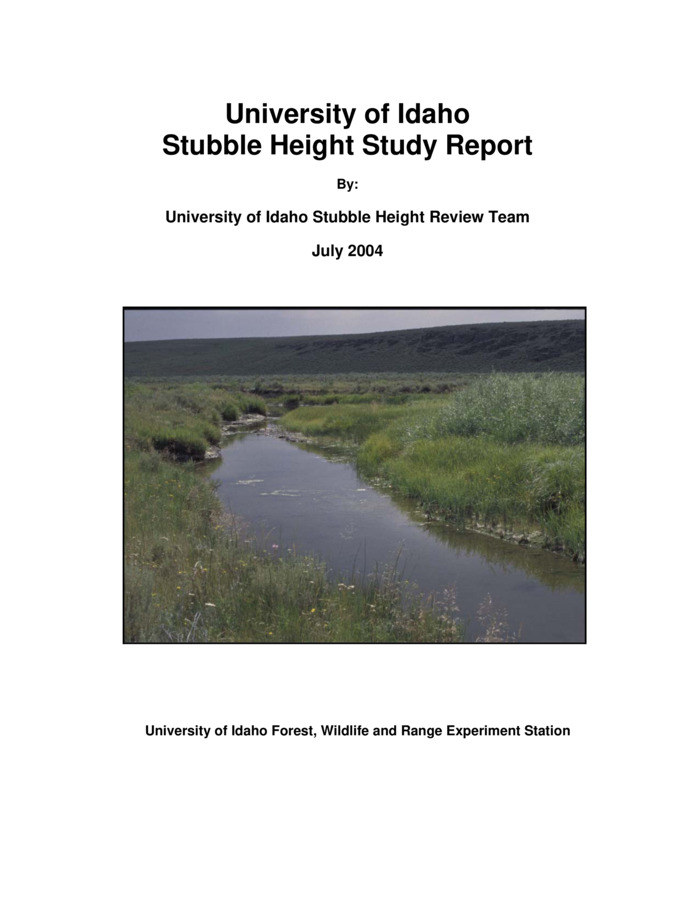 Report by Kenneth Sanders concerning Grazing, Monitoring and other subjects