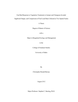 Thesis by Chris Bernau concerning Fire, Invasive Plants, Ecology and other subjects