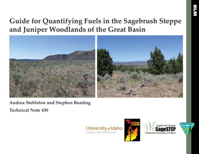 Field Guide by Andrea Stebleton et al. concerning Fire, Rangeland Management, Monitoring and other subjects