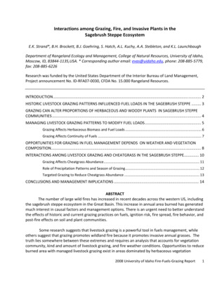 Report by Eva Strand et al. concerning Fire, Grazing, Invasive Plants and other subjects