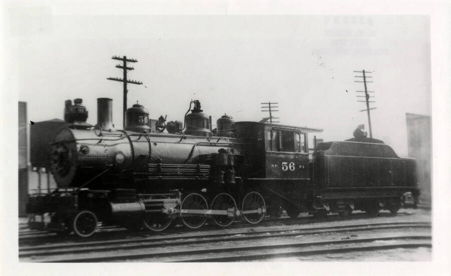 A Baldwin 'hog'. The Baldwin hogs were some of Northern Pacific's most famous engines and some of the largest when built from 1883 through 1891. All were assigned to the mountain divisions, mainly Livingston to Helena and Butte, and in the Coeur d'Alenes and Cascades. Several were used on the Camas Prairie in later years. Most of the hogs were in service for 50 to 60 years.