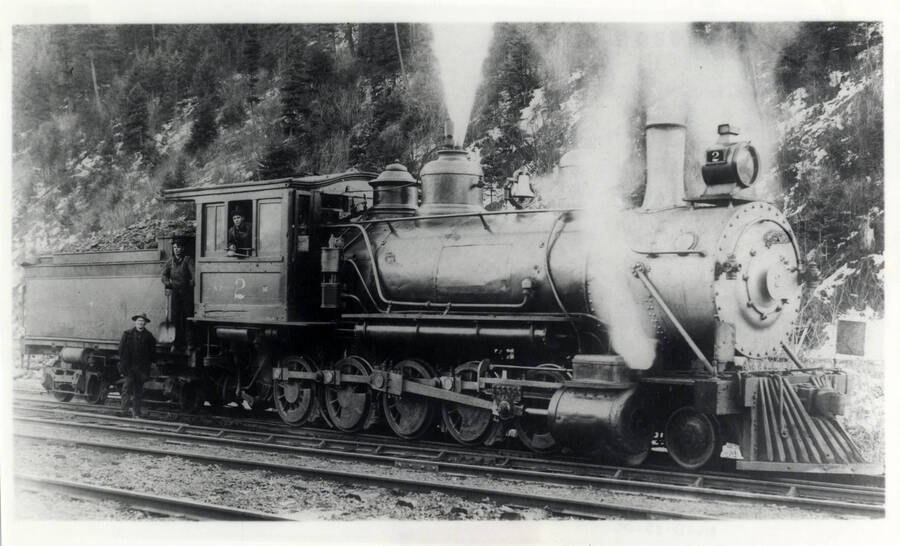 A photograph of Northern Pacific Train engine no. 2. Northern Pacific had only two decapods which were also made into switchers later on.