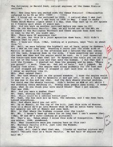 Recording of Hal Riegger's interviews with Harold Pond and Irvin Sullivan.