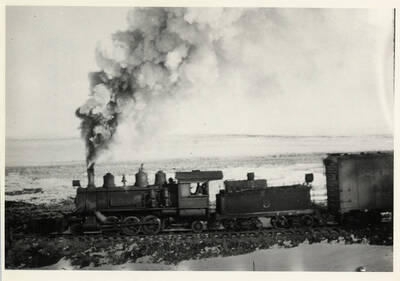 The Winchester Lumber Mill Engine making a delivery to Camas Prairie.