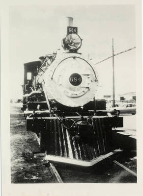 Northern Pacific Train Engine 684 at Hilly and Shopo Area in July 1974. This specific train used to run for Nez Perce & Idaho Railroad.