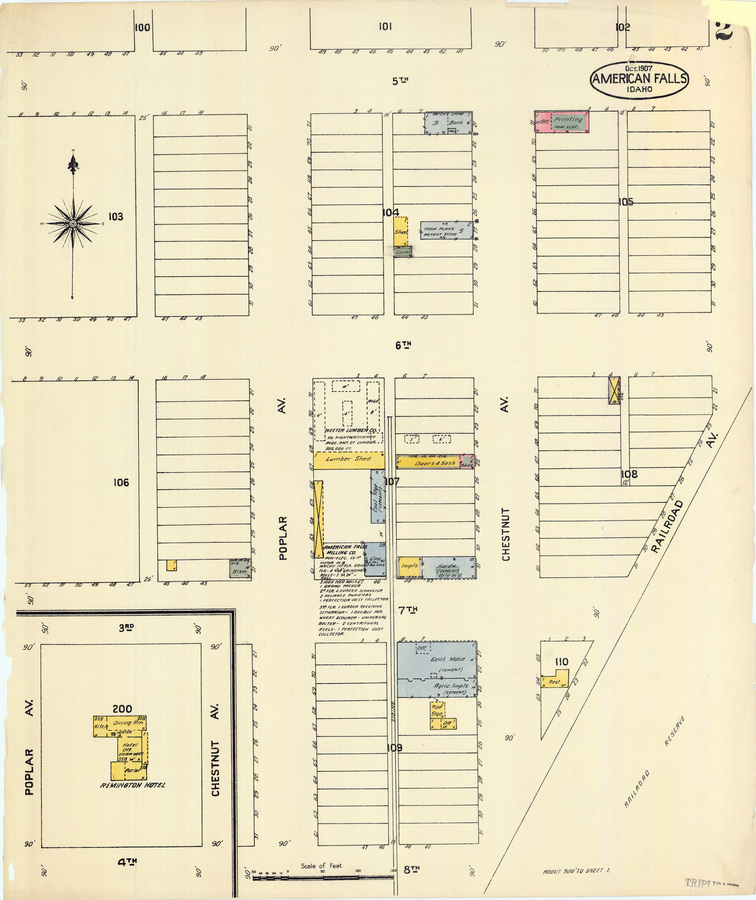 Sanborn Fire Insurance Map from American Falls