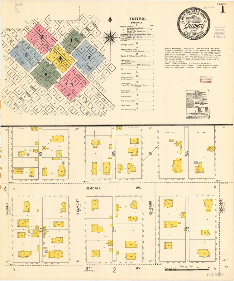 Sanborn Fire Insurance Map from Caldwell