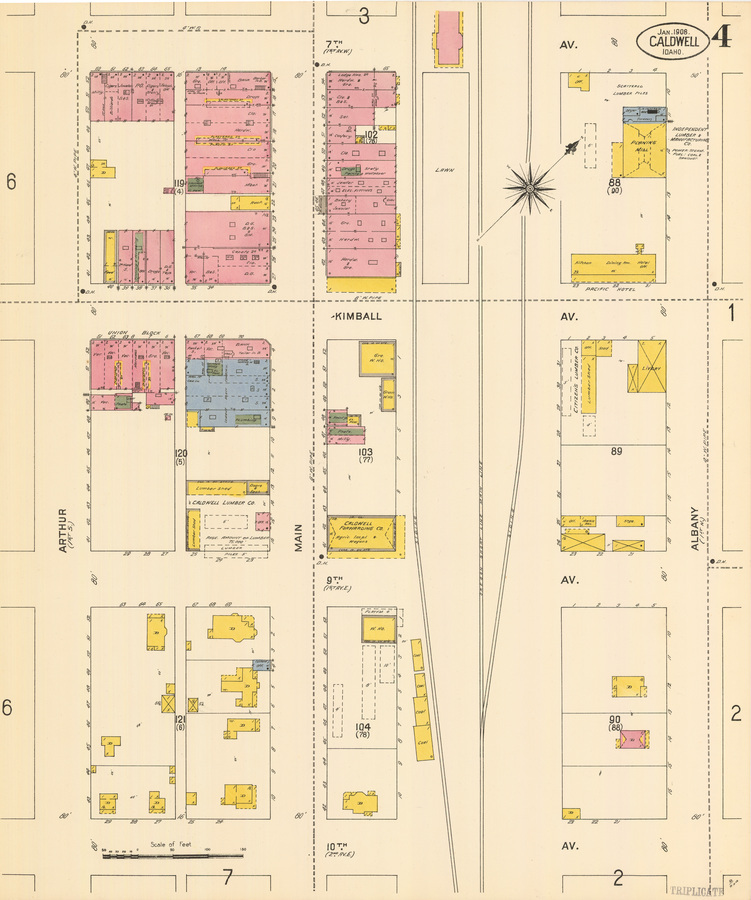 Sanborn Fire Insurance Map from Caldwell