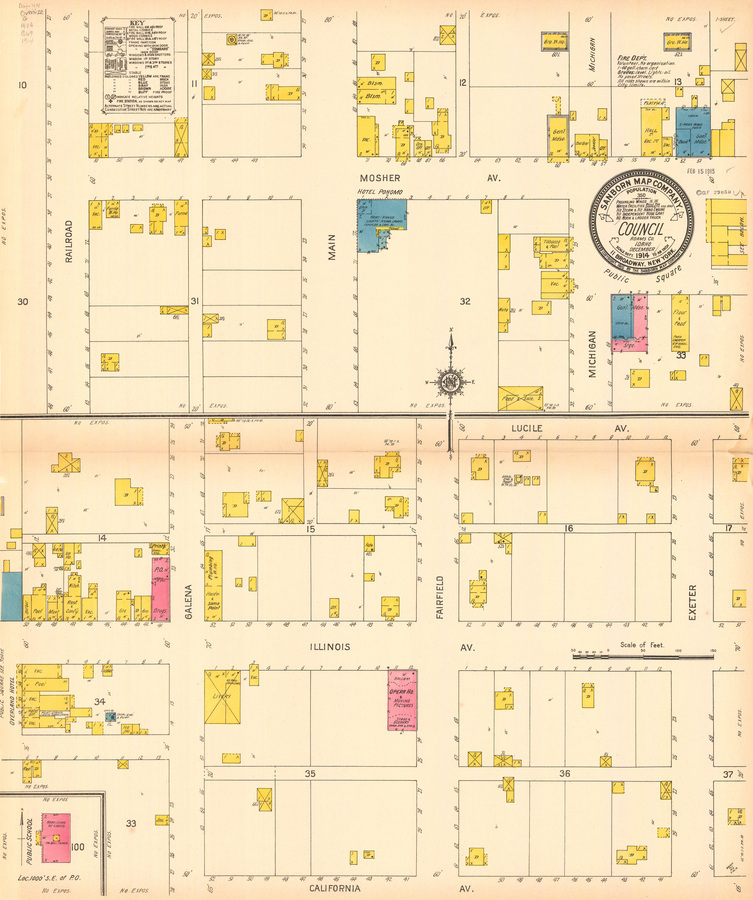 Sanborn Fire Insurance Map from Council