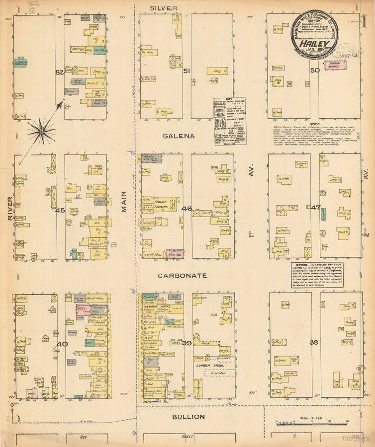 Sanborn Fire Insurance Map from Hailey