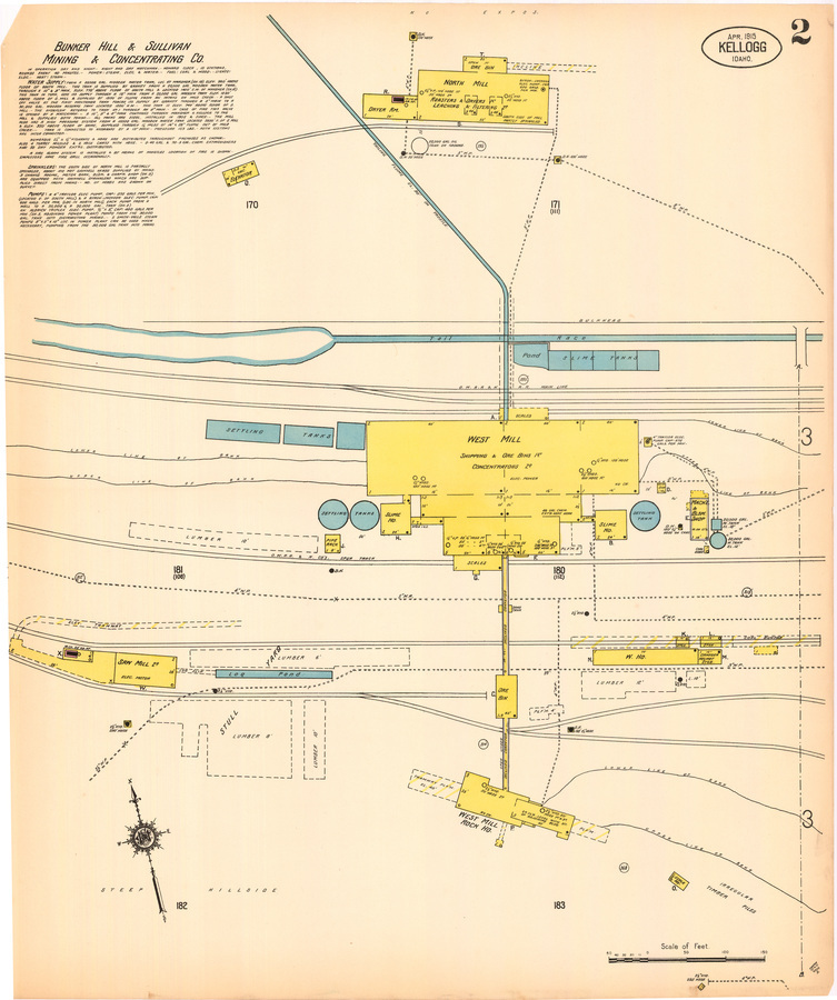 elevator; dryer room; mill; machine and blacksmith shop; saw mill; ware house