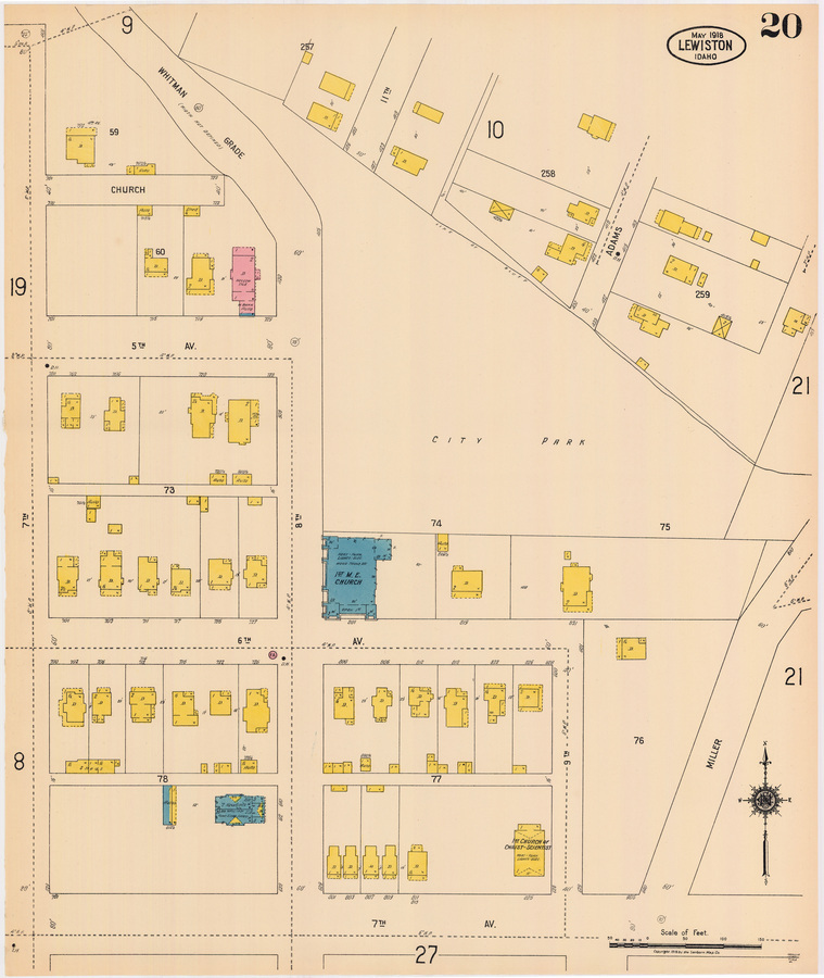 dwelling; auto; methodist episcopal church; shed; apartments; first church of christ scientist; city park