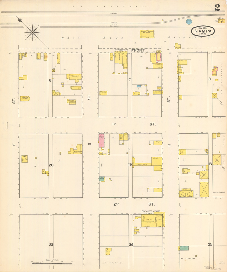 Sanborn Fire Insurance Map from Nampa