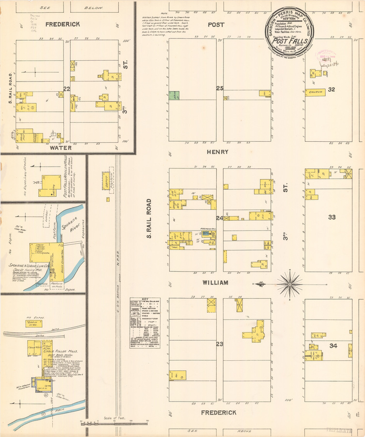 Sanborn Fire Insurance Map from Post Falls