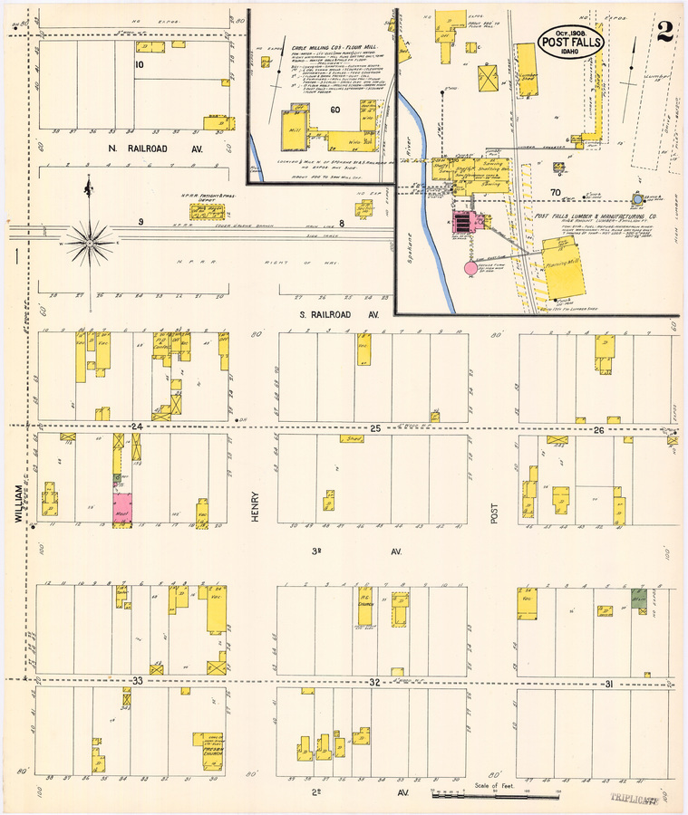 Sanborn Fire Insurance Map from Post Falls