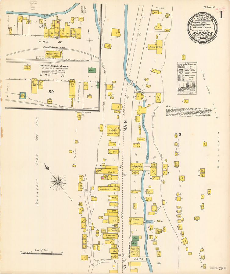 Sanborn Fire Insurance Map from Wardner