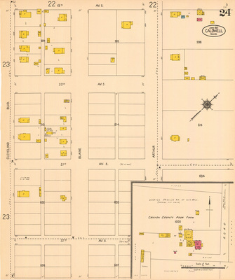 Sanborn Fire Insurance Map from Caldwell