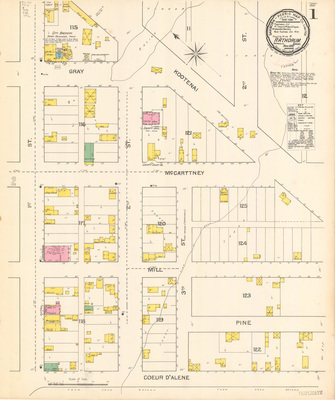 Sanborn Fire Insurance Map from Rathdrum