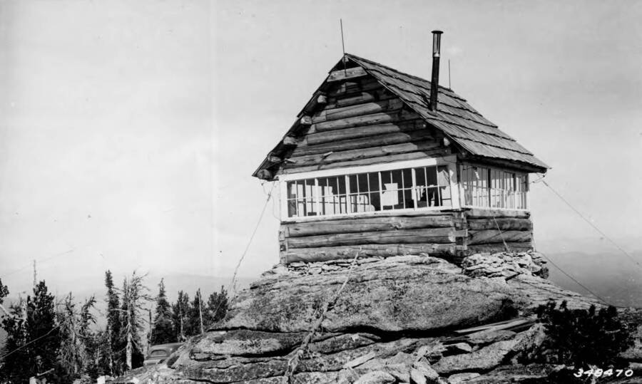 Burnt Knob Lookout, Nez Perce National Forest, Photographer Unknown, Ca. 1938