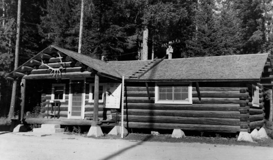 Office Building at Powell Ranger Station, Photographer Unknown, 1954-09-13