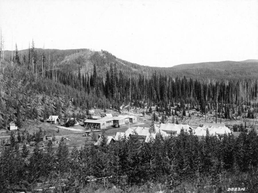 CCC Civilian Conservation Corps. camp F-23 at Packers Meadows, Selway Forest, Idaho , Swan, K. D. , 1933-09-01