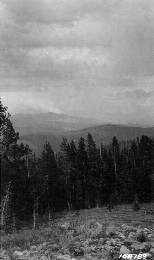 Landscape on Salmon Mountain District, Jerusalem Mountain (center), Flint, Howard, 1922