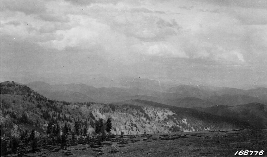 View of Salmon Mountain District "A Storm on the High Range", Flint, Howard, 1922