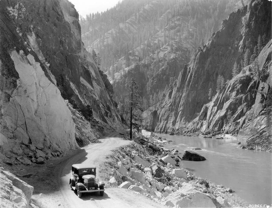 Engineering-Roads Completed, Road Built By Cccs Near The Salmon River At Crevice., Swan, K. D., 1935