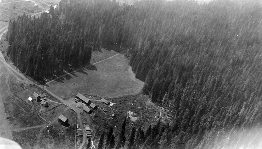 Operations-Administrative Structures, Musselshell Ranger Station, Seen From A Forest Patrol Plane, Photographer Unknown, 1929