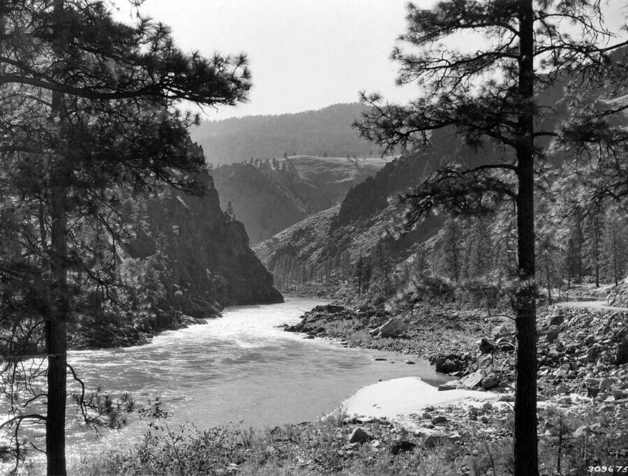 Recreation-Water Scenes, Salmon River Near Kelley Creek, Swan, K. D., 1935